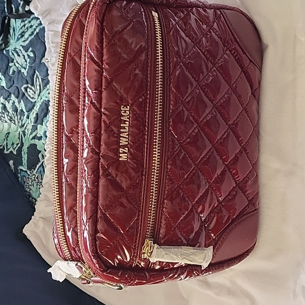 NWT MZ Wallace lacquer Crosby Crossbody in Cranberry Lacquer